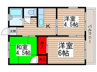 ハイツアンビル２の物件間取画像